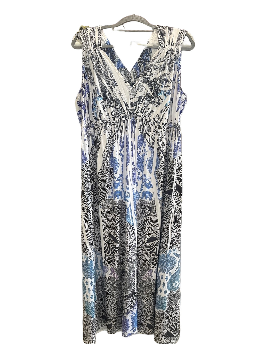 Apt 9 Blue & Black Paisley Maxi Dress